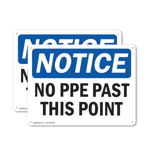 Signmission 12 in Height, 18 in Width, Plastic, Rectangle OS-2PACK-NS-P-1218-L-14758 - main